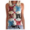 Women's Top Colorful Print Block  Top Stylish  Tank