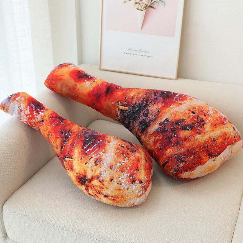 1pcs Giant 3D Simulation Fried Chicken Leg Pillow Cute and Creative Toys Large-sized Personalized Food Hug Pillows Funny Gag Gift for Girls Boys