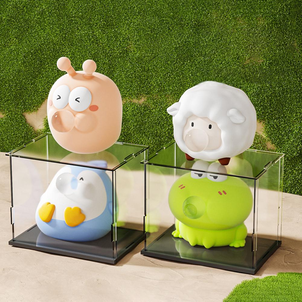 Cartoon Figure Bubble Blowing Decompression Toy For Children Pet Puffs Bubbles Pinch Artifact Soft Toys For Stress Relief