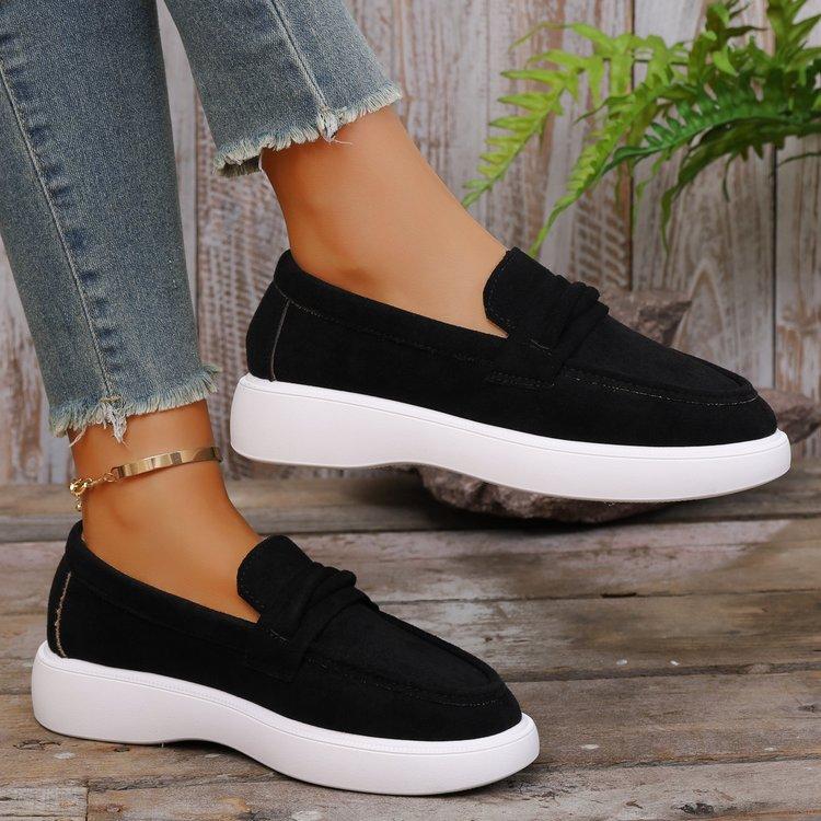Loafers Single Shoes Women's Spring and Autumn 2025 New Foreign Trade Large Size Shallow Mouth One Pedal Lazy Flat Bottom Doudou Single Shoes