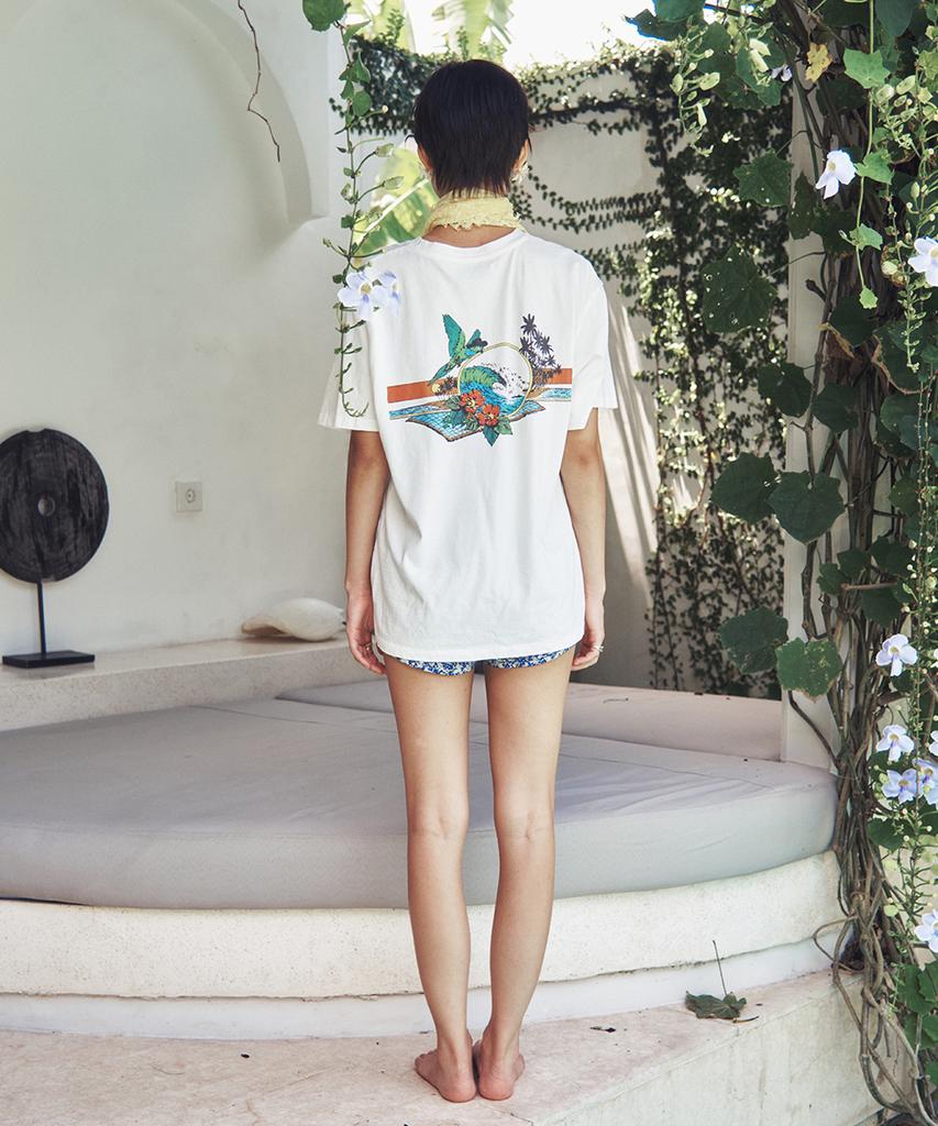 T-shirt Hawaïen Manches Courtes CENTAUR.KR_Blanc