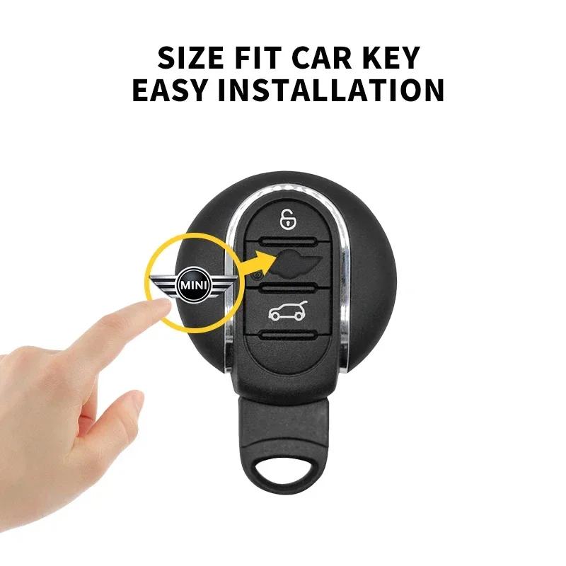 2/5/10Pcs 21MM Aluminium Metal Car Key Badge Stickers For Mini John Cooper R56 F56 Countryman R60 F60 Clubman F54 R55 Coopers s2