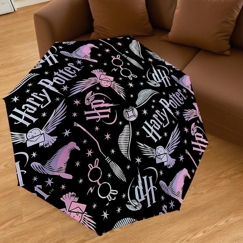 1PC Harry Potter Broomstick Umbrella-8-Rib Reinforced, Automatic Open, Lightweight & Durable, Cute Fashion Accessory for Outdoor, D2677