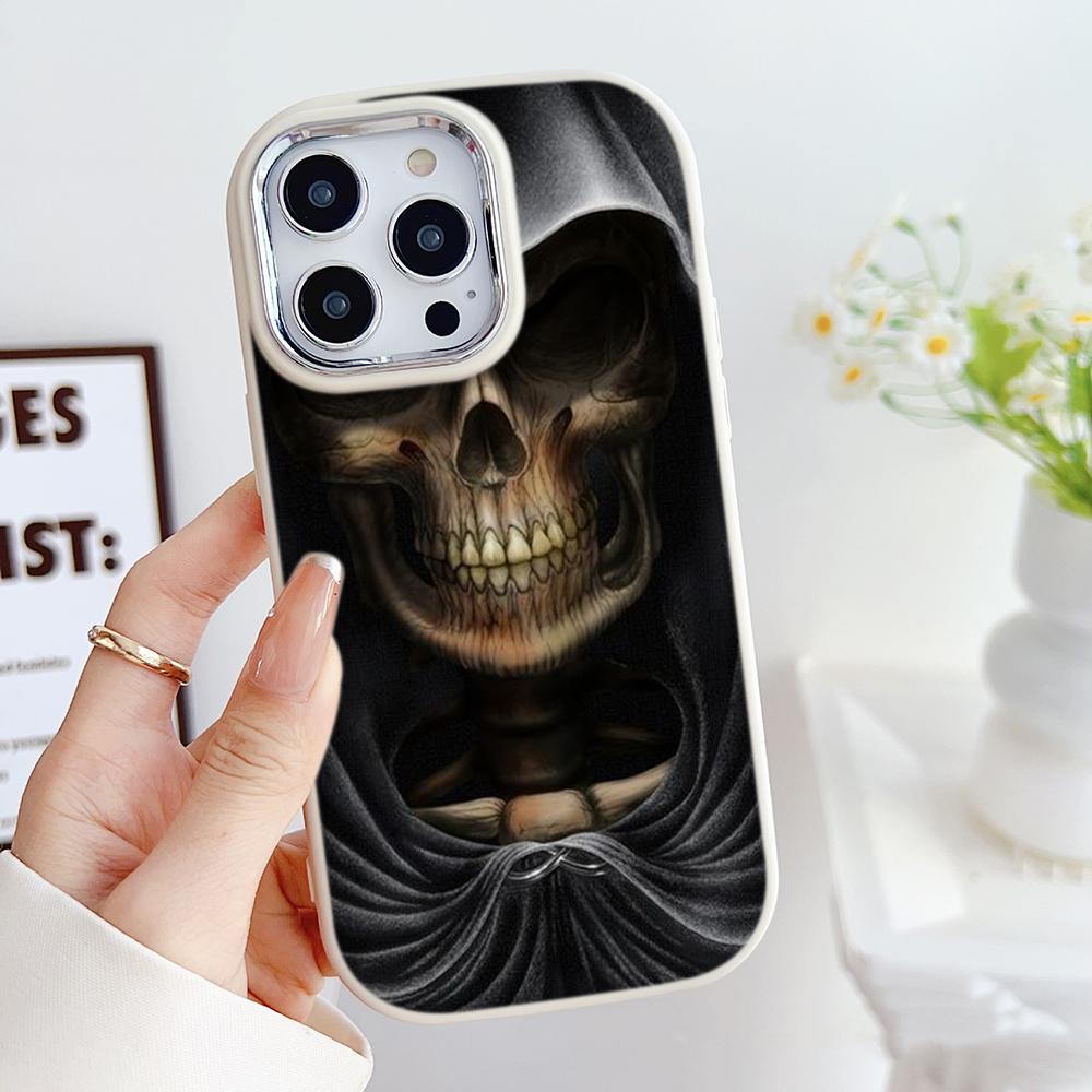 LZ13 Death Prayer Grim Reaper Skull Soft Phone Case for Samsung S24 Ultra S23 Plus A16 A54 A34 A06 Infinix Hot 40 30i Lens Protection Shockproof Cover