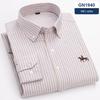Men's 100% Cotton Oxford Long Sleeve Embroidered Casual Shirt
