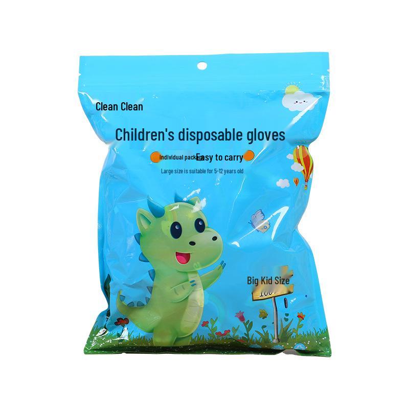 Children's Disposable Food-Grade PE Gloves for Crafts & Painting