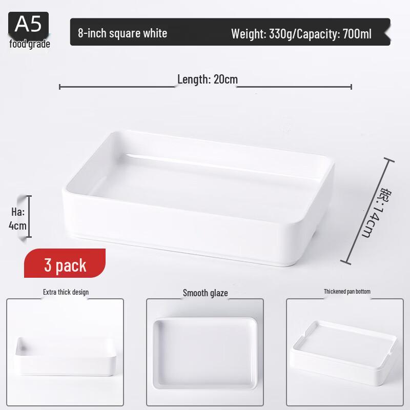 

VAKADA Round Melamine Serving Plates - 3 Pack