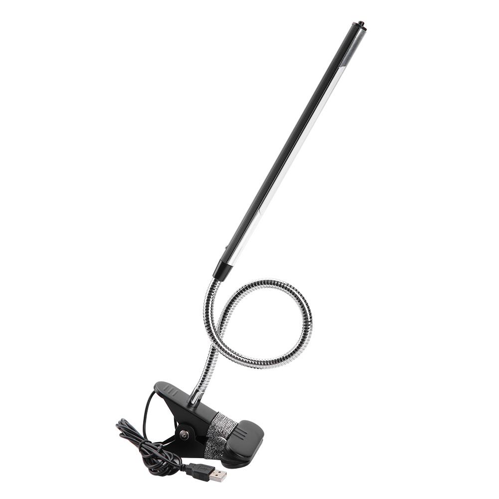 Portable USB LED Clip Table Lamp Adjustable Desk Light for Tattoo/Manicure/Makeup Black
