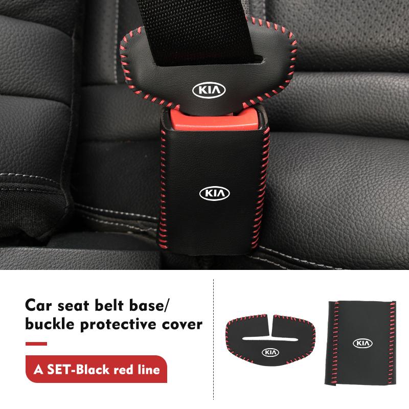Universal Car Seat Belt Buckle Clip Protector Anti-Scratch Cover For KIA K5 K2 Rio Optima Sportage Venga Sorento Stonic Forte