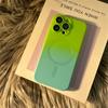 Luxury For Magsafe Wireless Charge Phone Case For iPhone 15 14 Plus 13 14 Pro Max Soft Magnetic Silicone Gradient Pattern Cover