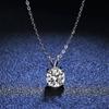 Tancise s925 prata esterlina moissanite luxo personalidade pingente colar feminino clássico maré colar presente de festa