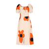 Ladies' Summer Floral Print Off Shoulder Bohemian Dress