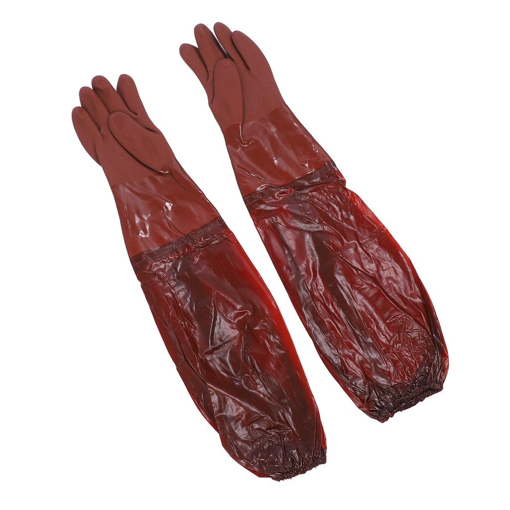Long Cleaning Gloves 65cm Length Rain Proof Thickened Reusable Full Arm Pond Gloves for Machine Main