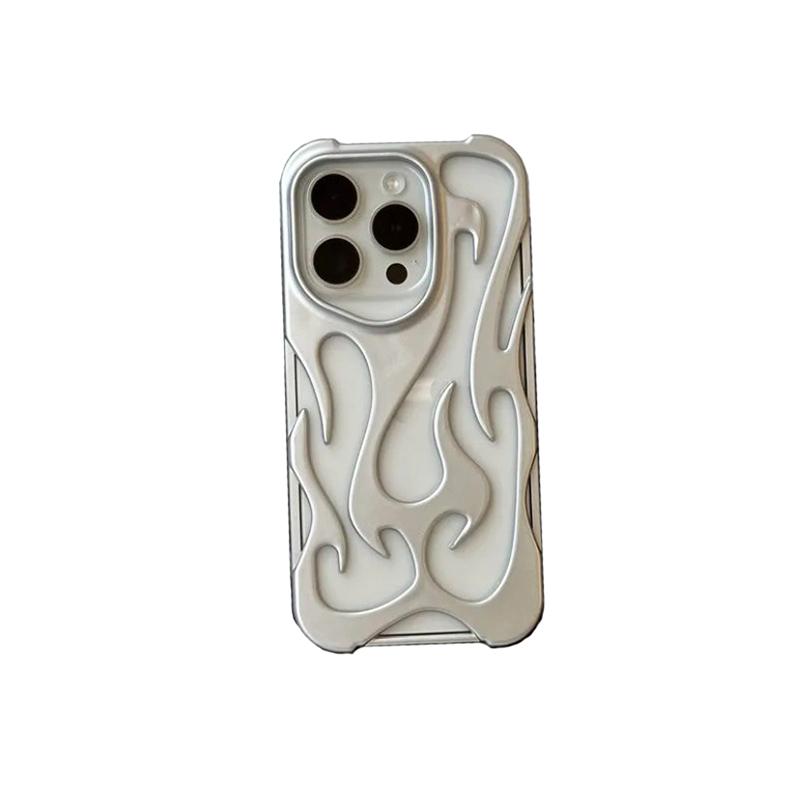 

Fashion Hollow 3D Flame Pattern Phone Case For iPhone 15 14 13 11 12 17 Air 16 Pro Max 15 Plus Cool Shockproof Soft Back Cover iPhone 14 Pro