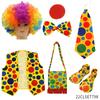 Roleplay Joker Outfit With Clown Nose And Wig Set For Cosplay Costume Events