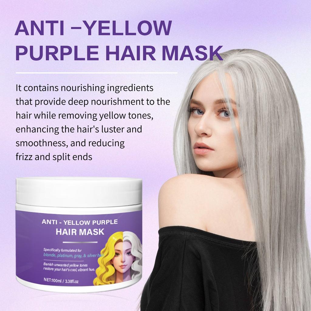 Maska do włosów No Yellow Purple Hair Mask do włosów blond, siwych i siwych 100ml