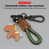 New Leather Keychain Ins Cute Keyring Cartoon Horse Hanging Ornament Gift