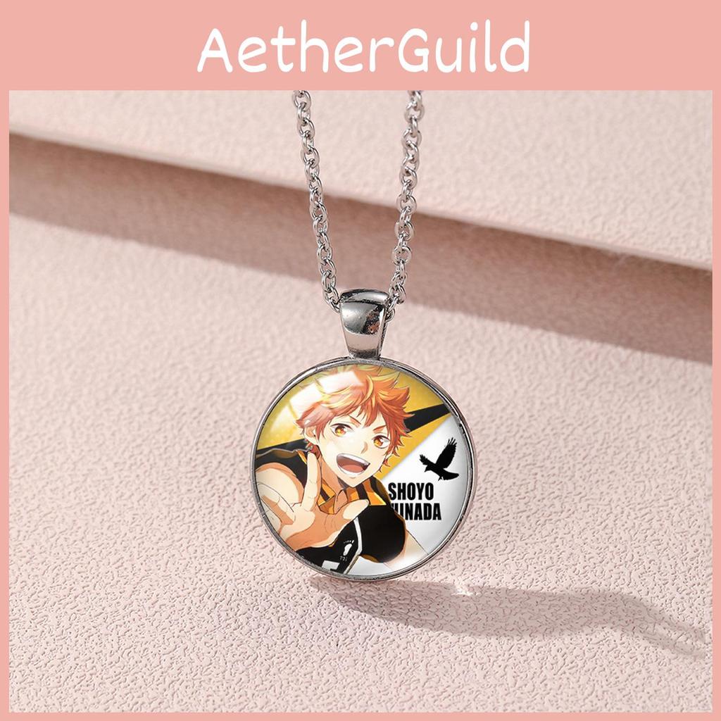 Elegant Alloy And Glass Hinata Shoyo Volleyball Necklace Ideal For Daily Wear And Gifts