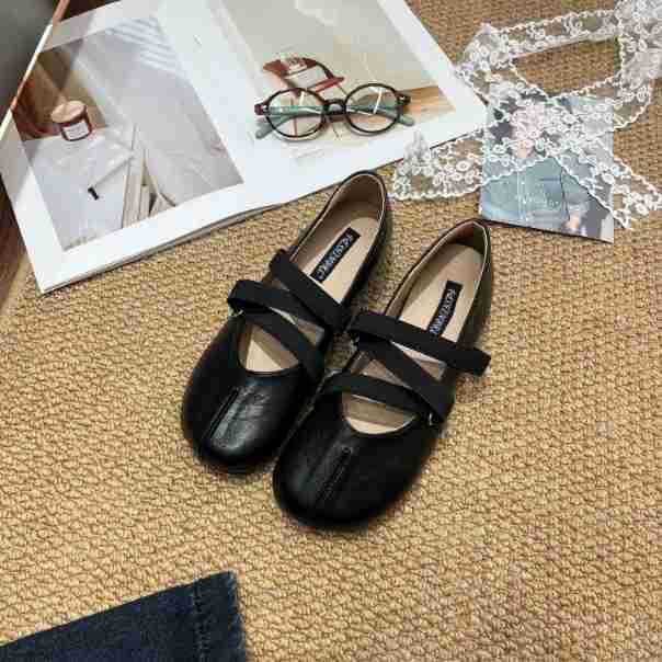 

French Crossed Red Mary Jane Shoes Flat Shoes Women S Light Mouth Evening Wind Fairy Ballet Shoes 35