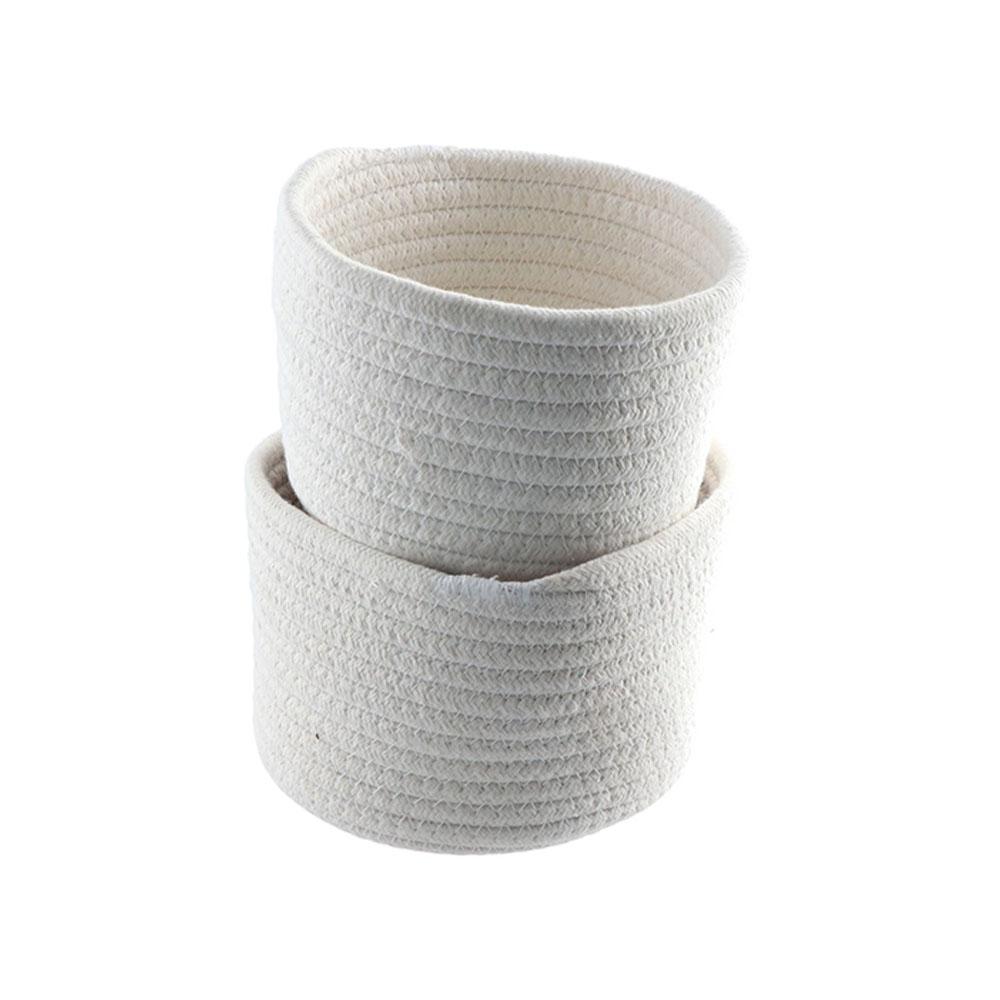 Nordic Style Desktop Storage Basket Cosmetics Basket Woven Storage Basket Desktop Organizer  Keys