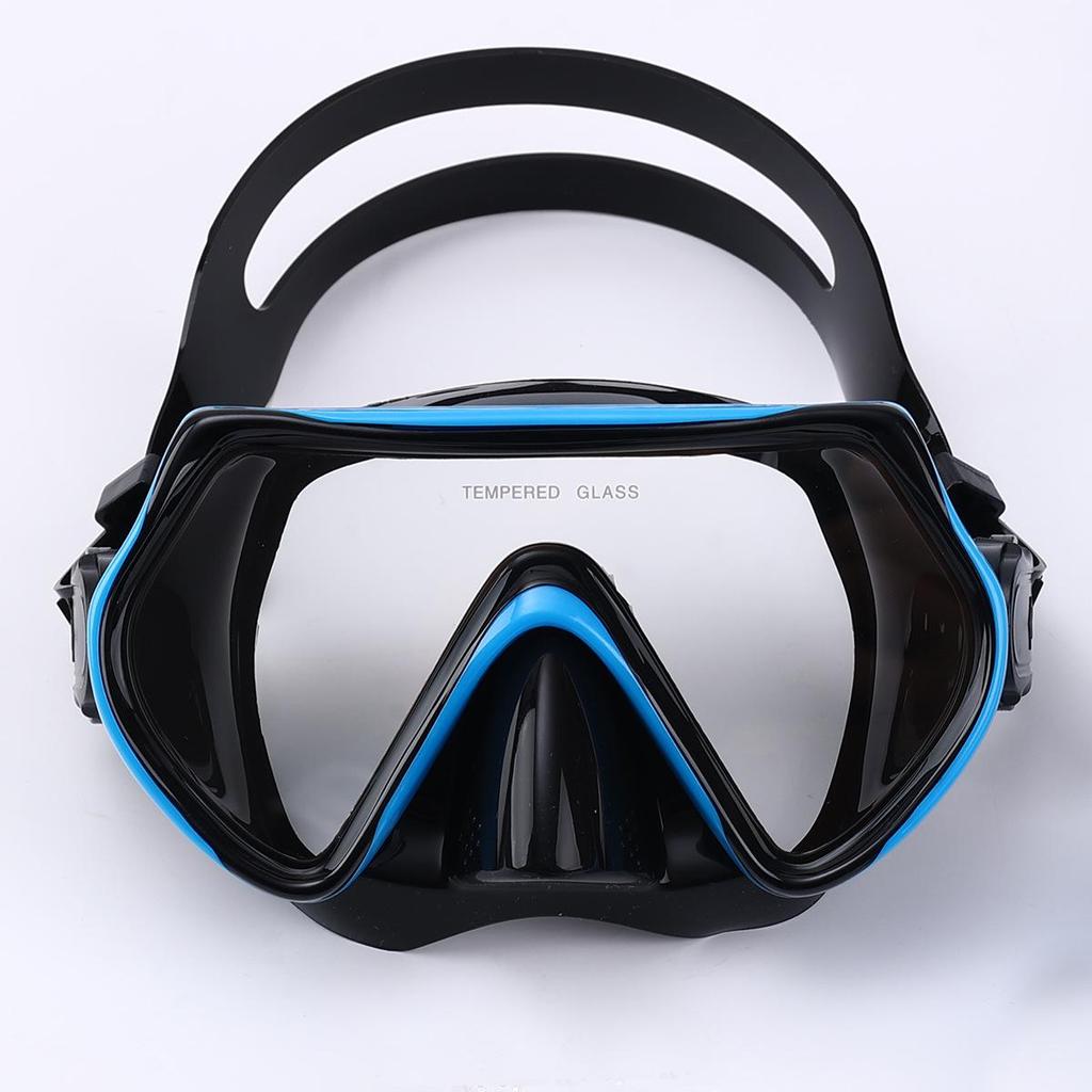 Maschera da Immersione in Silicone per Bambini e Adulti con Snorkel - Lente in Vetro Temperato HD, Montatura Grande