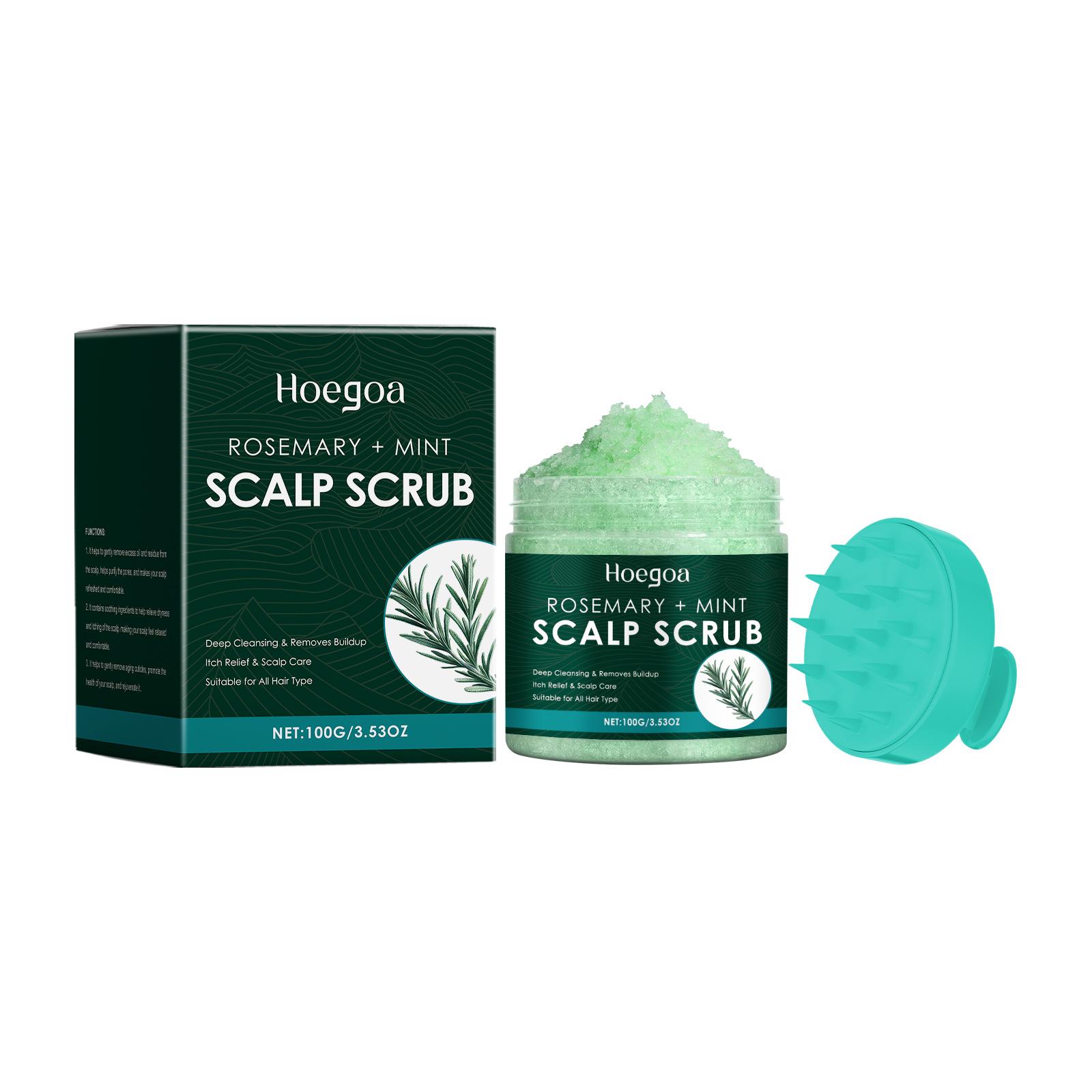 HOEGOA Gentle Sea Salt Scalp Scrub for Oil Control & Volume