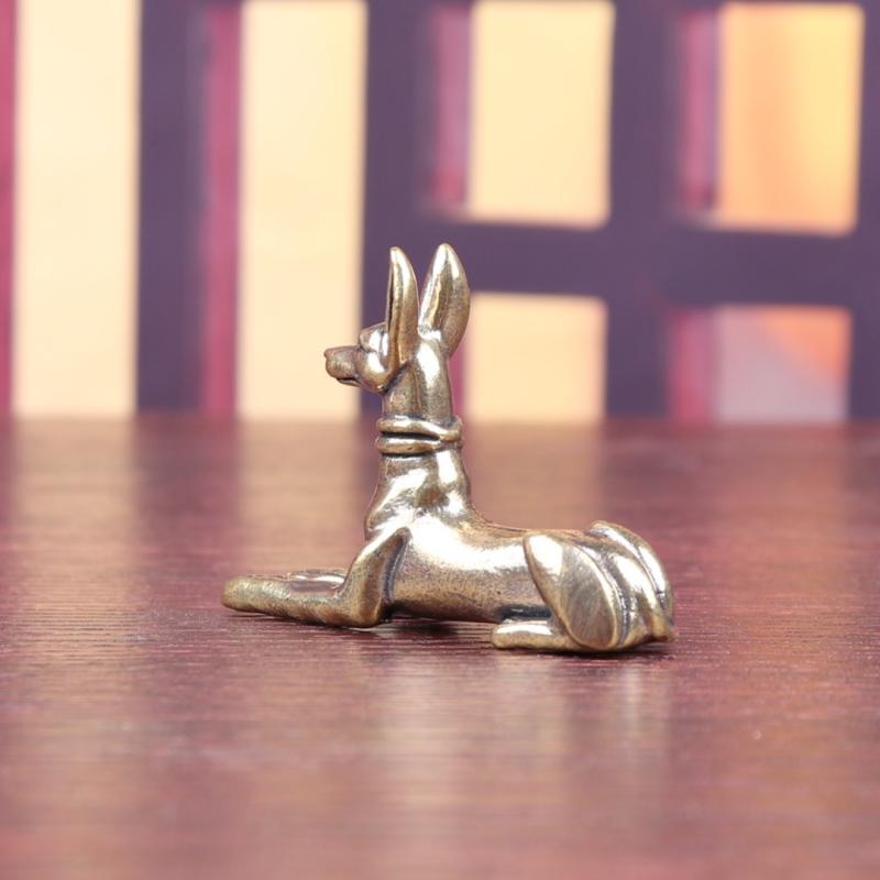 

1 Piece Exquisite Decorative Ornament Vintage Brass Egyptian Pharaoh Hound Statue For Home Office Cafe And Bookshelve