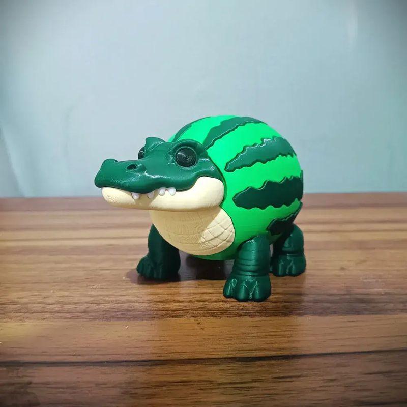 Watermelon Crocodile Anime Figure Collection Desk Decor Model Tung Tung Tung  Sahur Action Figure Desk Ornament Model Kids Gift