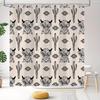 Western Boho Shower Curtain - Highland Cow & Cactus Design, Durable Polyester with 12 Hooks for All-Season Use