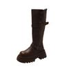 Fashion Versatile Women's British Style Thick-soled Heightening Small Martin Boots Plus Large Boots Heightening Boots Long Knight Boots