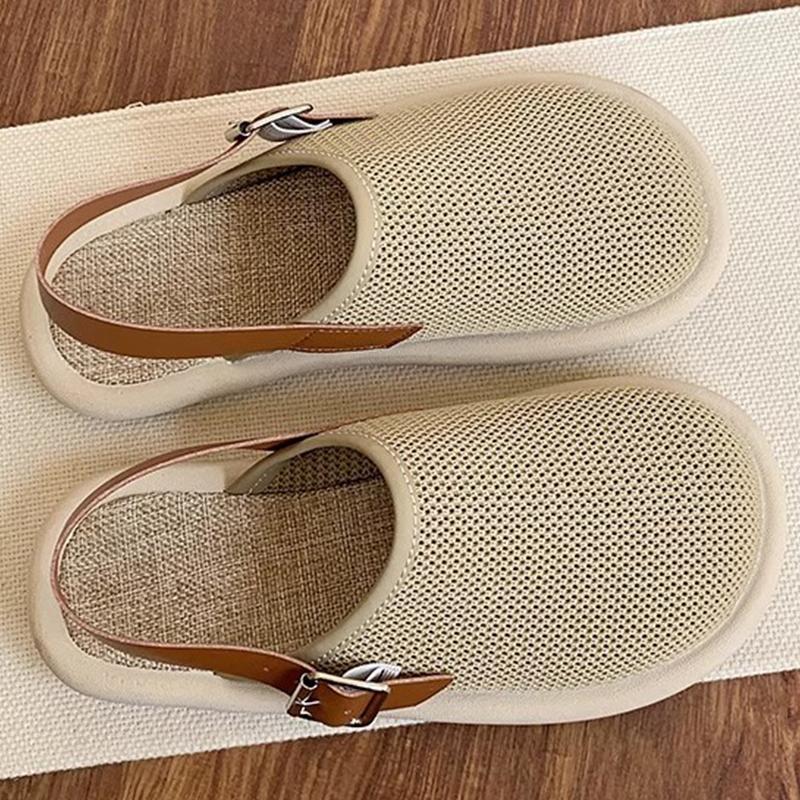 

Модные весенние балетки женские тапочки с ремешком на пятке удобная обувь сетчатые дышащие повседневные сандалии 2025 новый тренд модные шлепанцы женские zapatos 40 хаки