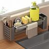 Sink Rack With Chopsticks Container Kitchen Sink Organizer Drain Rack Soap Dish Washing Sponge Rack Kitchen Sink Storage Rack
