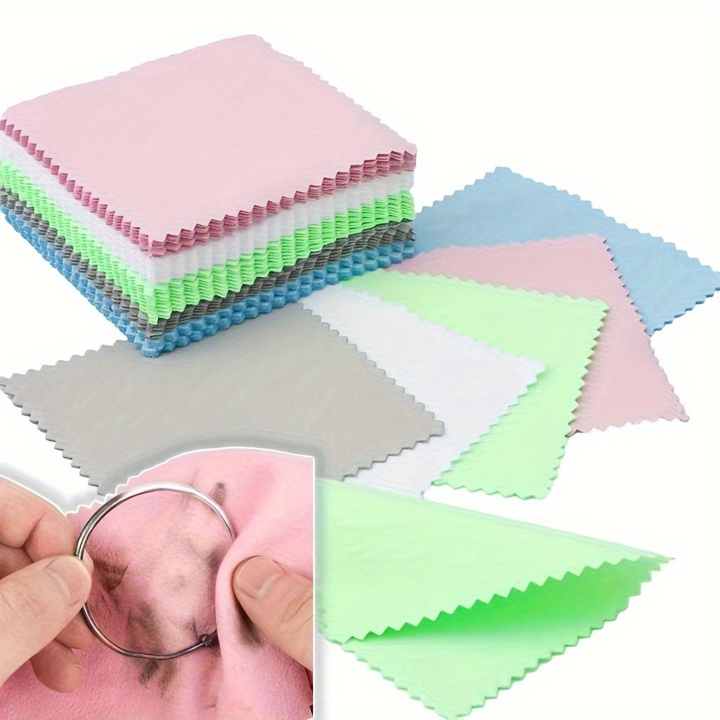 Microfiber Cleaning Cloths for Glasses Phone Screens Jewelry Random Colors Thick Soft Cleaning Wipes for Maintenance & Polishing