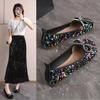 Fashion 2025Women Bling Flats Shoes Casual Walking Shoes Spring New Round Toe Bowtie Female Fashion Brand Dress Zapatillas Mujer
