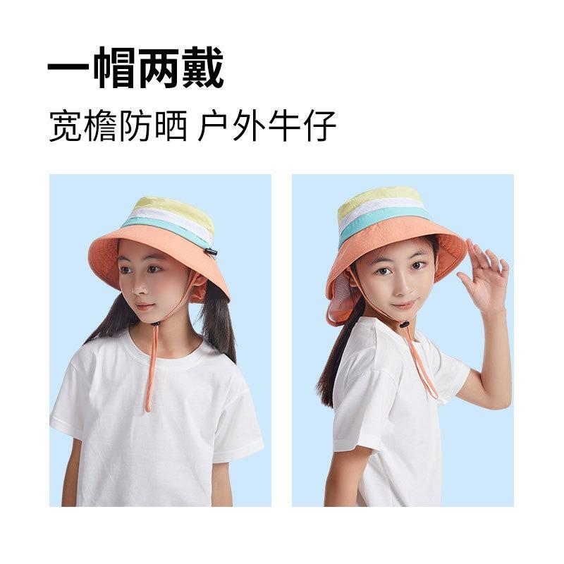 Summer Children's Sunscreen Hat Thin Bucket Hat Breathable UV Protection Baby Sun Hat