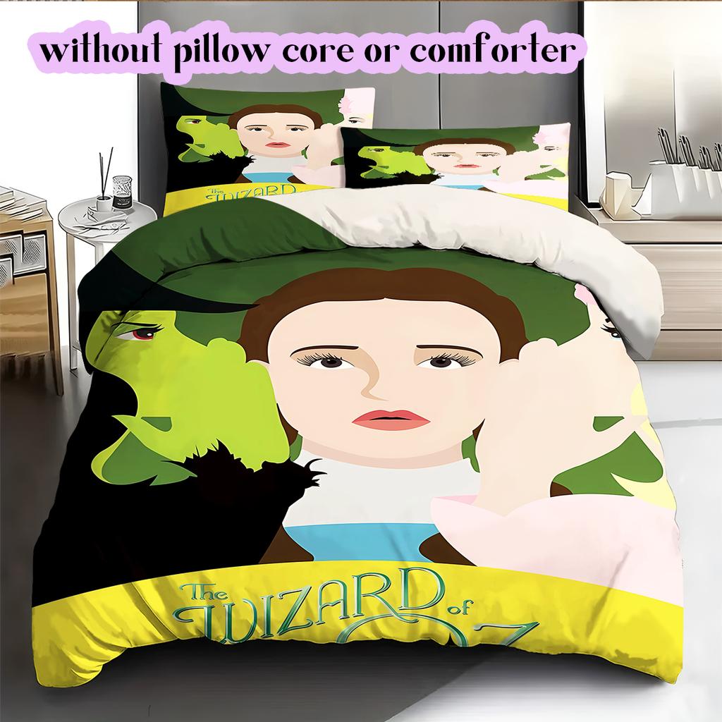 The Wicked Witch  Alice Pattern Bedding Quilt Set Quilt Cover Pillowcase Home Decoration Birthday Gift (1 * duvet cover + 2 * pillowcase, without core