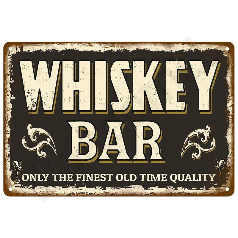 Vintage Bar Metal Signs Bathroom House Living Room Home Retro Wall Decorations Items Luxury Decor Interior Art Posters Tin Signs