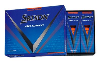 DUNLOP Golfbälle SRIXON AD SPEED3 2024 Modell 1 Dutzend Passion Orange (12 Stück)