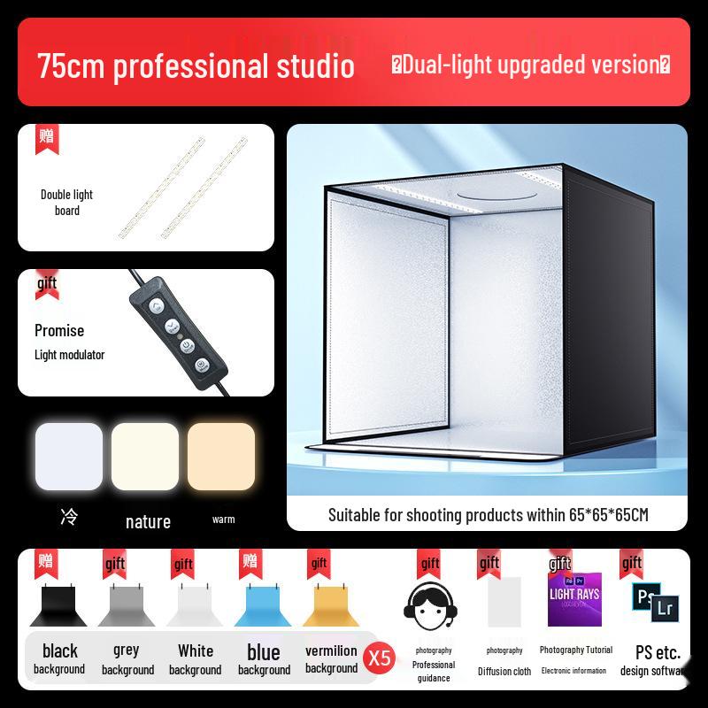 Compact Light Box for Still Life Photography - LED Studio for E-commerce Product Shots