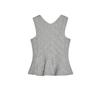 Spring New Women's Clothing Casual Easiest for Match V Neck Sleeveless Hem Short Skirt Texture Tops 1223006