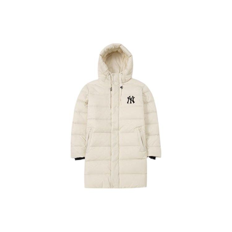MLB New York Yankees FW22 Brand Logo Regular Long Down Jacket Unisex outerwear White 3ADJB0326-50CRS