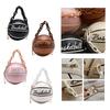 Small Basketball Shaped Handbags Leather Chain Round Tote Graphic travel School Leisure Vacation