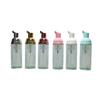 60ml Portable Transparent Green Facial Cleanser Foaming Bottle