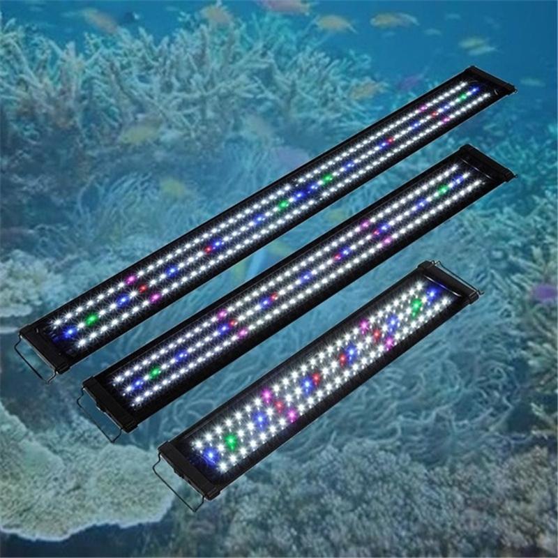 12V EU Stecker Super Slim LED Aquarium Licht Multi-Farbe Volle Spektrum 30-120cm Aquarium wasserpflanze Marine Wachsen Beleuchtung Lampe
