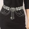 Hollowed Coin Waist Chain Lady Dress Chain Ethnic Waist Jewelry Accessory Aesthetic Chain Belt Party Waist Decoration