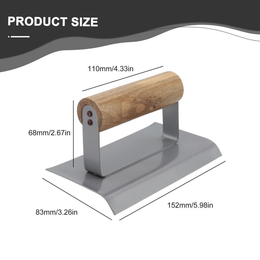 Cement Corner Trowel Silver Wood Color 90 Degree Corner Trowel Ergonomic Design Optimal Control Precise Control