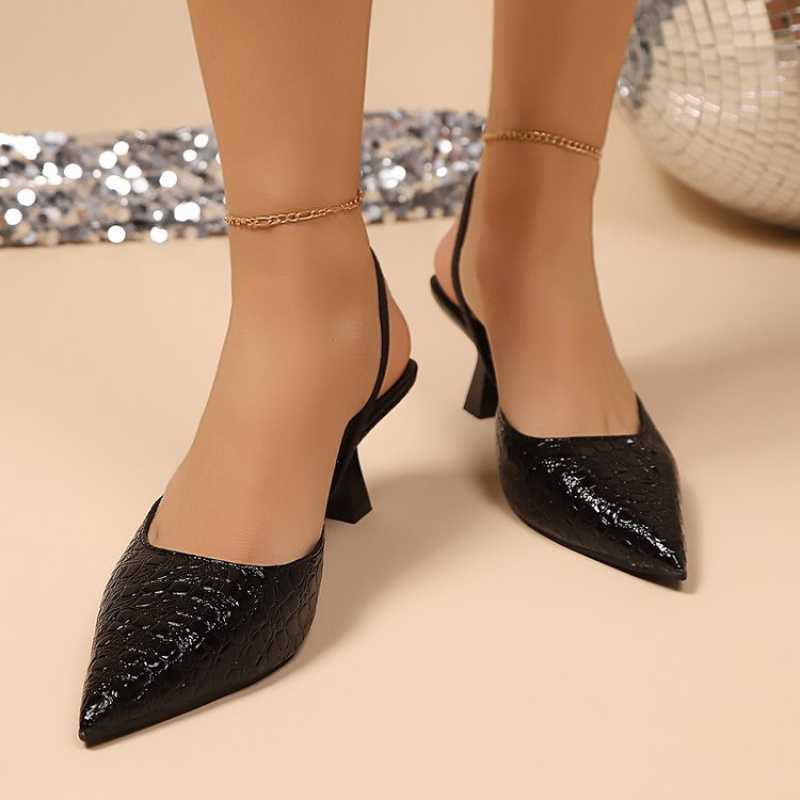 Europe, America 2025 spring and summer new light mouth metal heel high heels women's sexy square head bag head sandals women's shoes