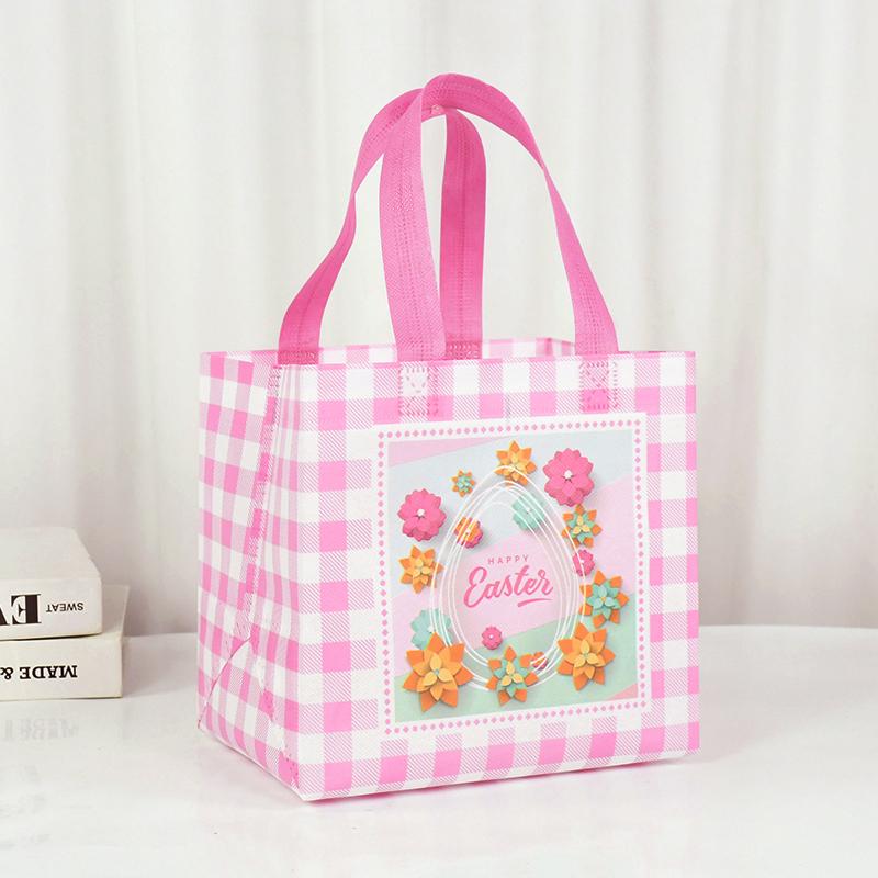Easter Gift Bag Nonwoven Fabric Rabbit Bunny Cookies Candy Packaging Bag Kids Favors Happy Easter Party Decoration Supplies 2024