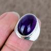 Sage Amethyst Genstone Handmade 925 Sterling Silver Jewelry Ring Size 6 KKG-492