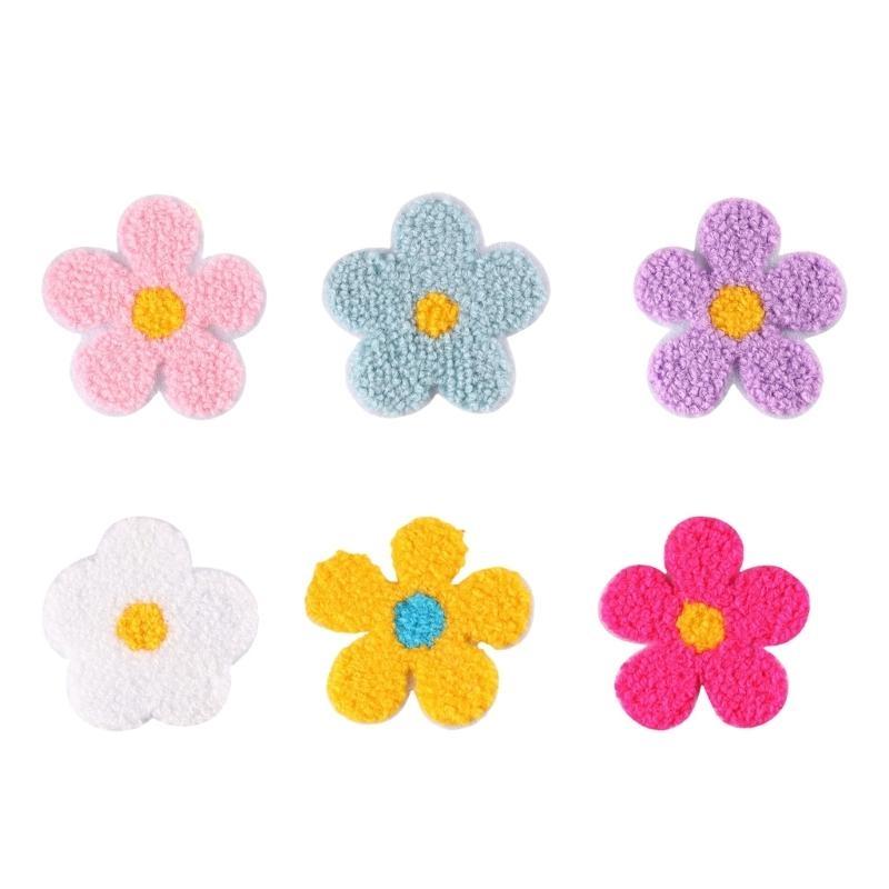 6 Pcs Small Embroidered Patches Applique Patches Flowers Iron on Patches